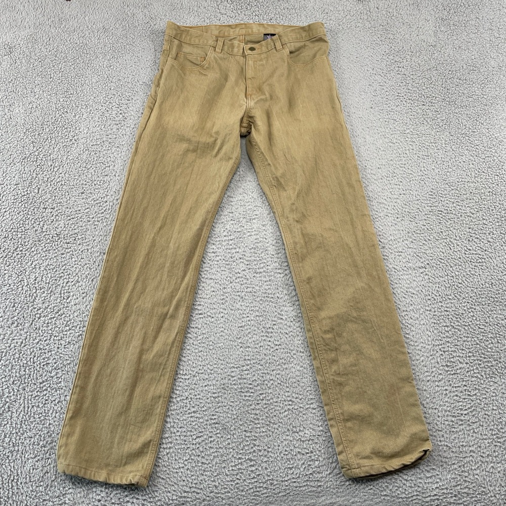 Dearborn Denim Pants Mens 34 Khaki Straight Leg Stretch Cotton Made in Chicago